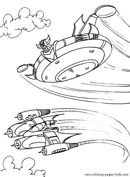 Goldorak color page cartoon characters coloring pages