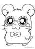 Hamtaro color page, cartoon coloring pages picture print