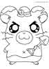 Hamtaro color page, cartoon coloring pages picture print