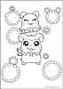 Hamtaro color page, cartoon coloring pages picture print