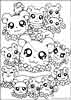 Hamtaro color page, cartoon coloring pages picture print