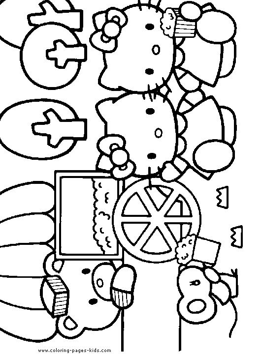 Hello Kitty Color Page Cartoon Color Pages Printable Cartoon 