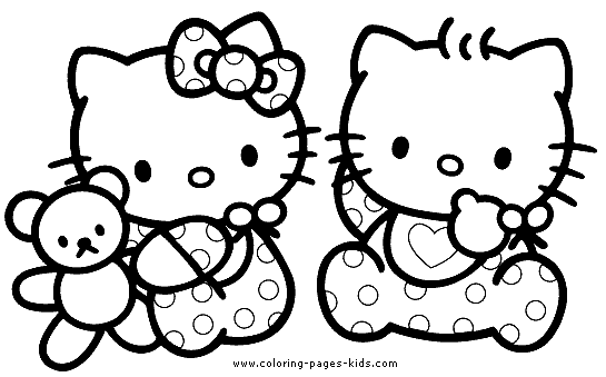Hello Kitty Pictures To Color. Hello Kitty color page