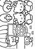 Hello Kitty color page, cartoon coloring pages picture print