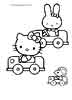 Hello Kitty color page, cartoon coloring pages picture print