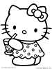 Hello Kitty color page, cartoon coloring pages picture print