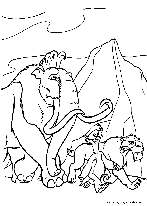 ice age characters coloring pages - photo #9