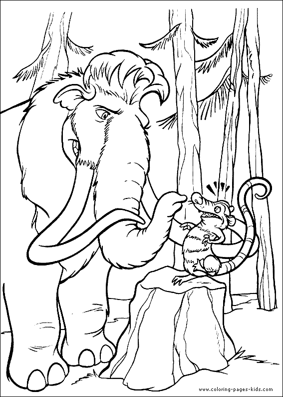ice age characters coloring pages - photo #25
