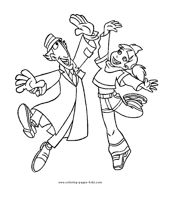 Inspector Gadget color page, cartoon characters coloring pages, color plate, coloring sheet,printable coloring picture