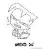 Invader Zim color page, cartoon coloring pages picture print