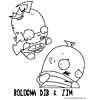 Invader Zim color page, cartoon coloring pages picture print