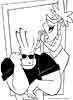 Johnny Bravo color page, cartoon coloring pages picture print