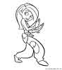 Kim Possible color page, cartoon coloring pages picture print