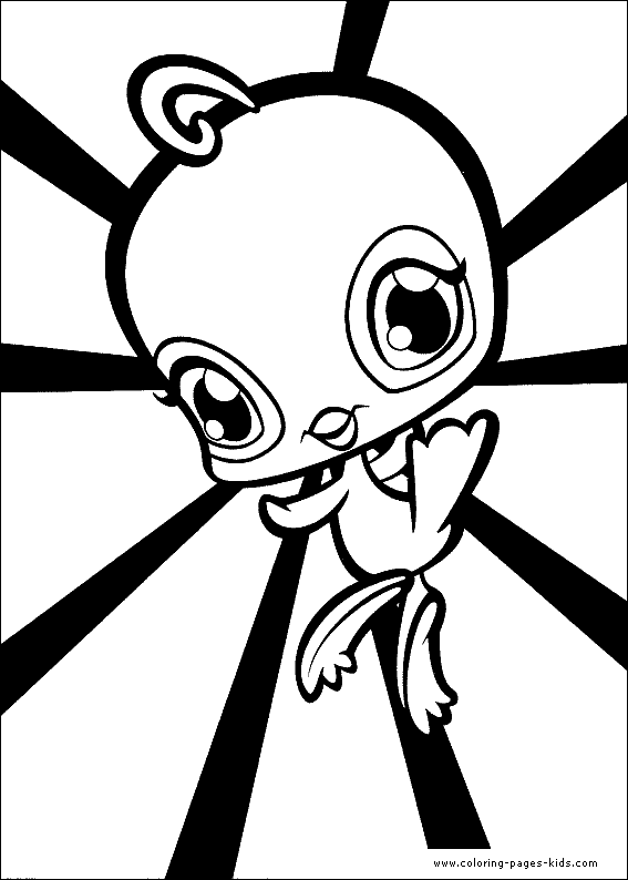 Littlest Pet Shop color page cartoon characters coloring pages