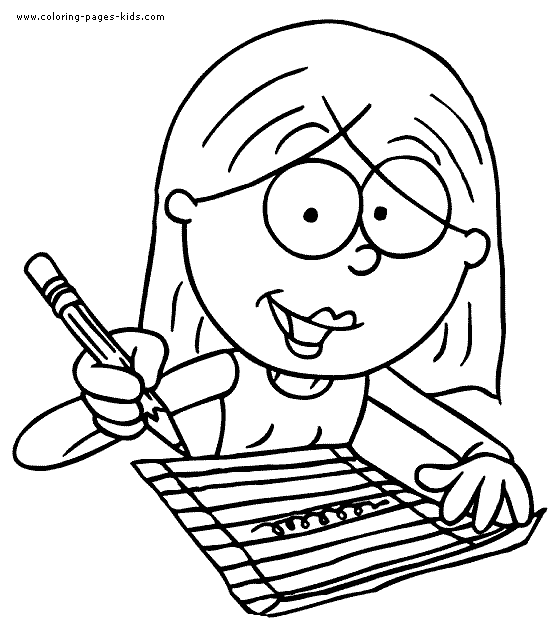 Lizzie McGuire writing coloring sheet