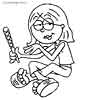 Lizzie McGuire color page, cartoon coloring pages picture print