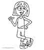 Lizzie McGuire color page, cartoon coloring pages picture print