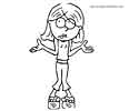 Lizzie McGuire color page, cartoon coloring pages picture print