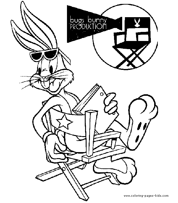 Bugs Bunny color page cartoon characters coloring pages