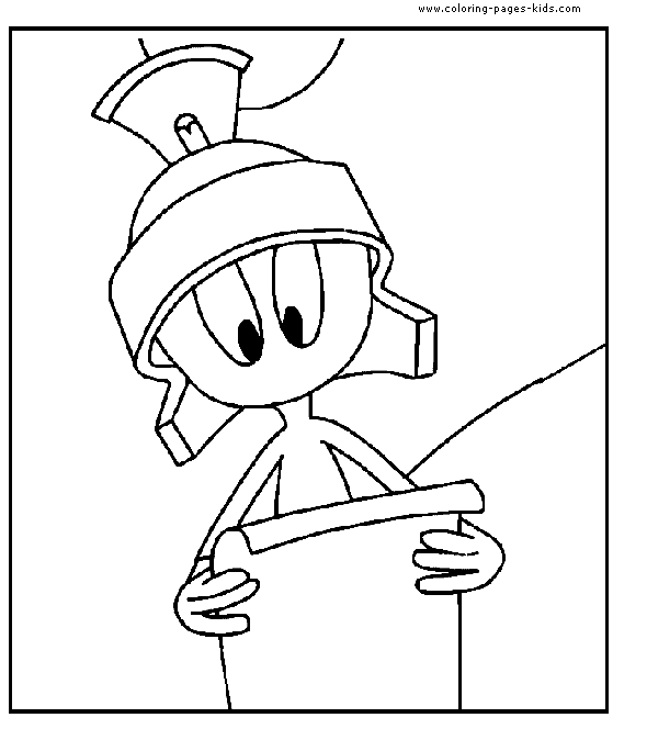 Marvin the martian color page, cartoon characters coloring pages, color plate, coloring sheet,printable coloring picture
