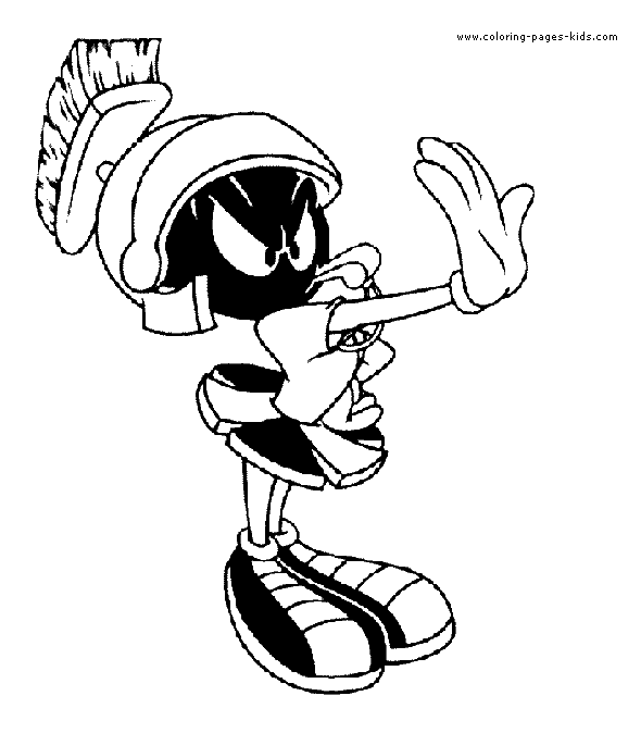 Marvin the martian color page cartoon characters coloring pages