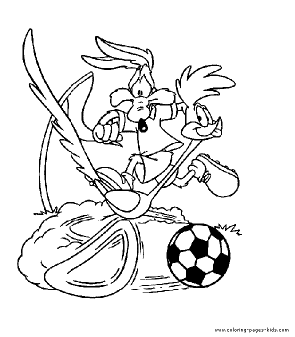Roadrunner & Wily coyote color page cartoon characters coloring pages