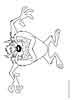 Tazmanian Devil color page, cartoon coloring pages picture print