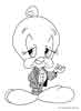 Tweety color page, cartoon coloring pages picture print