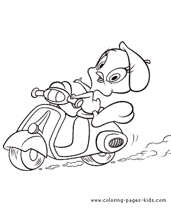 Tweety color page cartoon characters coloring pages