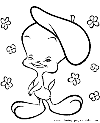 Tweety color page cartoon characters coloring pages