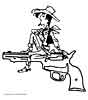 Free Lucky Luke coloring page