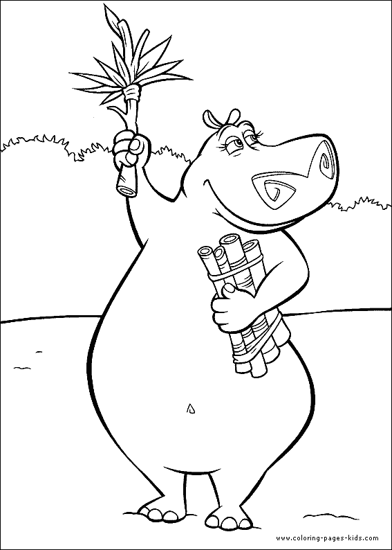 madagascar movie characters coloring pages - photo #35