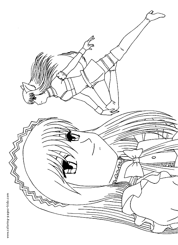 Mew Mew color page cartoon characters coloring pages