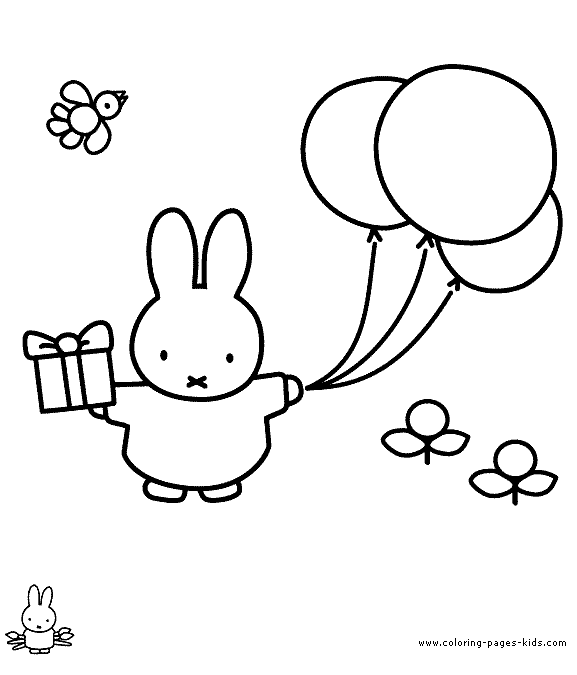 Miffy color page cartoon characters coloring pages, color plate, coloring sheet,printable coloring picture