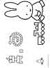 Miffy color page, cartoon coloring pages picture print