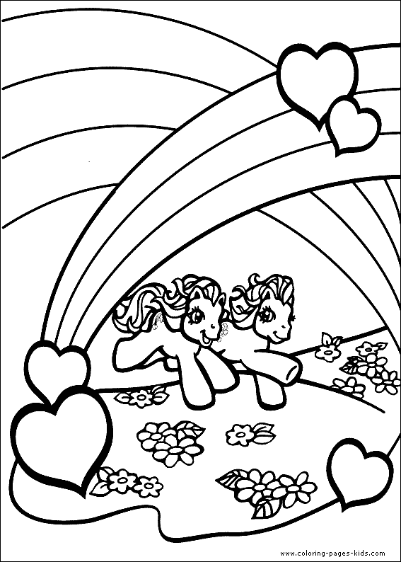 My Little Pony color page cartoon characters coloring pages