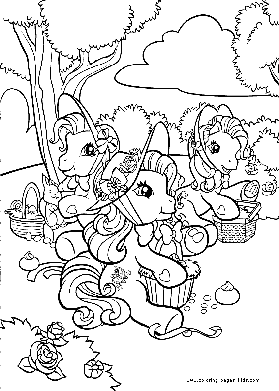 My Little Pony color page cartoon characters coloring pages