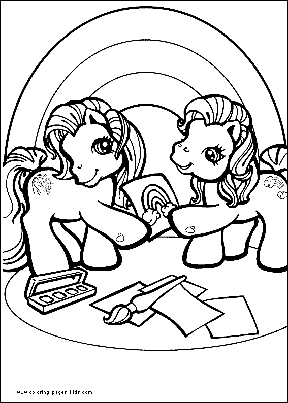 My Little Pony color page cartoon characters coloring pages