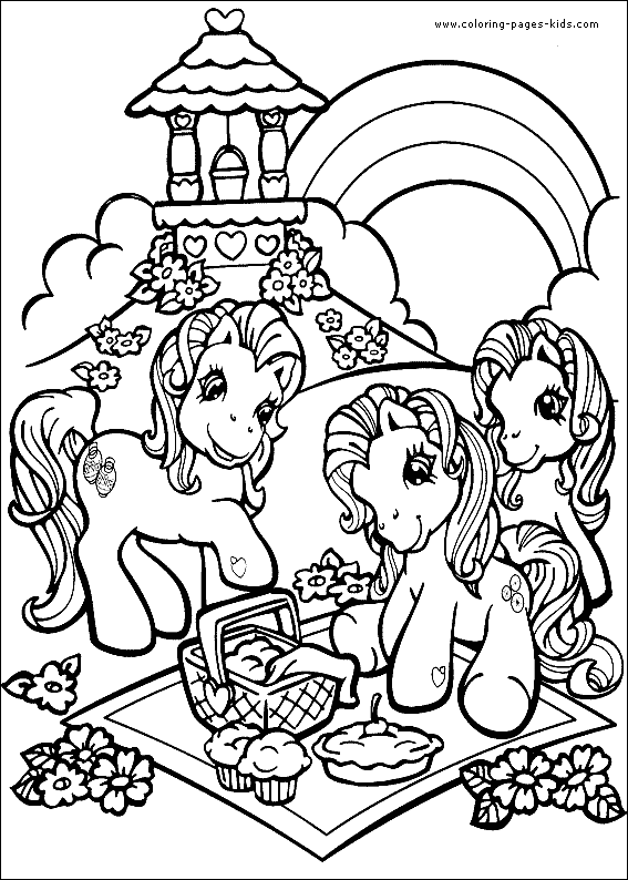 My Little Pony color page cartoon characters coloring pages