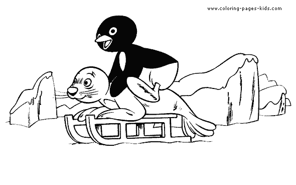 Pingu color page cartoon characters coloring pages, color plate, coloring sheet,printable coloring picture