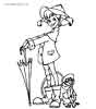 Pippi Longstocking color page, cartoon coloring pages picture print