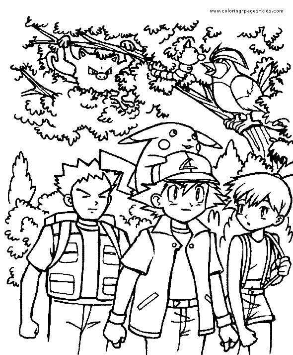 pokemon coloring pages. Pokemon color page