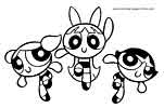 Powerpuff Girls color page, cartoon coloring pages picture print