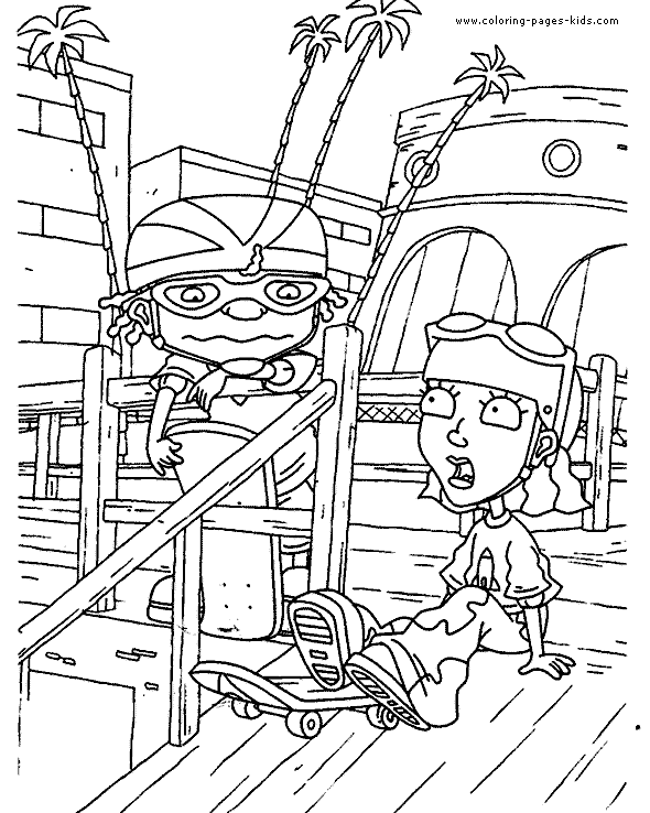 Rocket Power color page cartoon characters coloring pages, color plate, coloring sheet,printable coloring picture