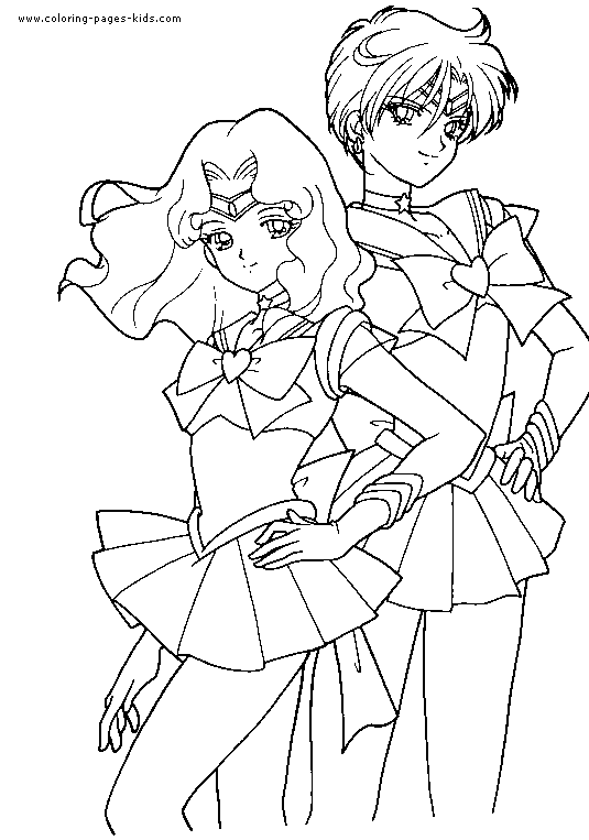 Sailor Moon color page - Coloring pages for kids - Cartoon characters
