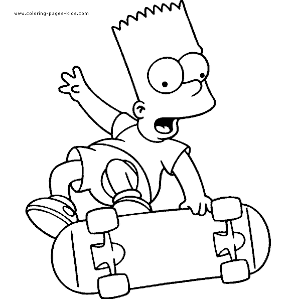 Simpsons color page cartoon characters coloring pages, color plate, coloring sheet,printable coloring picture