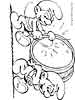 Smurfs color page, cartoon coloring pages picture print
