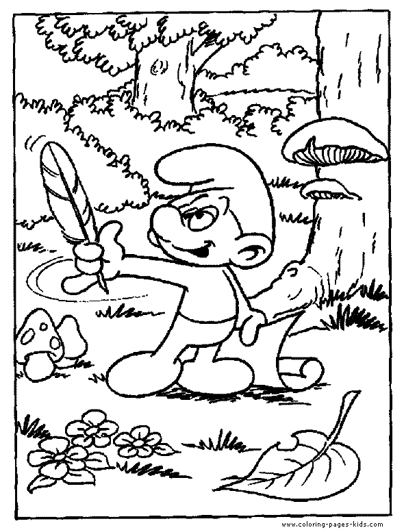 The Smurfs Color Page Cartoon Color Pages Printable Cartoon 