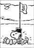 Snoopy peanuts color page, cartoon coloring pages picture print