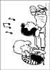 Snoopy peanuts color page, cartoon coloring pages picture print